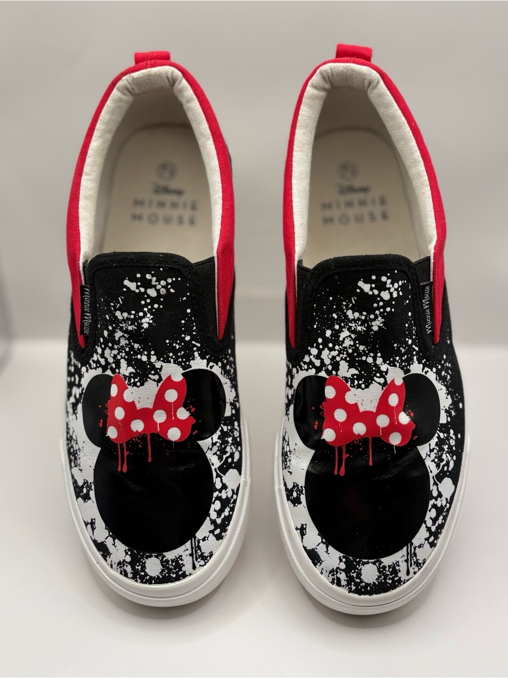 Disney Black & Red Minnie Mouse Slip-On Flats